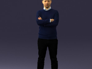guy in blue sweater0488 3d print ready 3D 打印模型