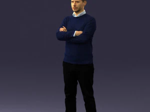guy in blue sweater0488 3d print ready 3D Print Model