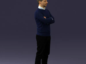 guy in blue sweater0488 3d print ready 3D Print Model
