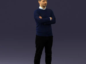 guy in blue sweater0488 3d print ready 3D Print Model