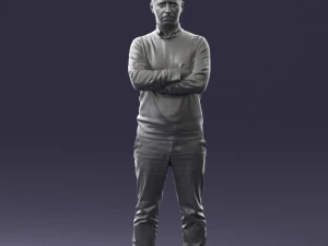 guy in blue sweater0488 3d print ready 3D Print Model