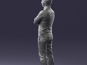 guy in blue sweater0488 3d print ready 3D Принт Модель