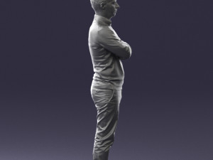 guy in blue sweater0488 3d print ready 3D Принт Модель