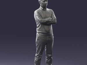 guy in blue sweater0488 3d print ready 3D Принт Модель
