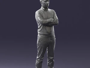guy in blue sweater0488 3d print ready 3D Print Model