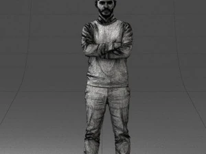 guy in blue sweater0488 3d print ready 3D Print Model