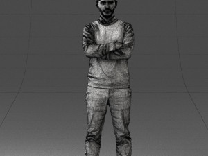 guy in blue sweater0488 3d print ready 3D Принт Модель