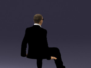 seated man in suit 0487 3D 모델