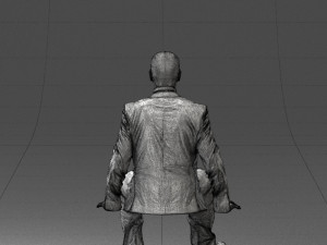 seated man in suit 0487 3D 모델