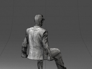seated man in suit 0487 3d print ready Modello di stampa 3D