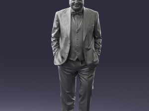 bald man in plaid jacket 0486 Modelo 3D