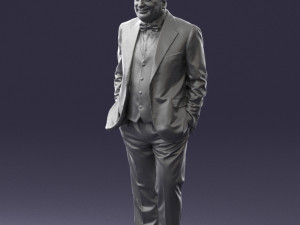 bald man in plaid jacket 0486 Modelo 3D