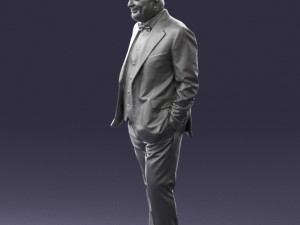 bald man in plaid jacket 0486 Modelo 3D