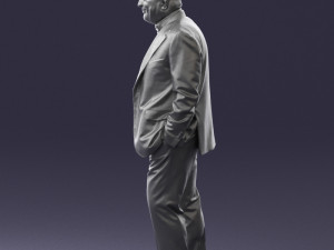 bald man in plaid jacket 0486 Modelo 3D
