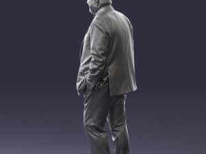 bald man in plaid jacket 0486 Modelo 3D