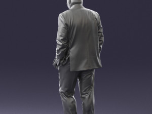 bald man in plaid jacket 0486 Modelo 3D