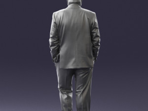 bald man in plaid jacket 0486 Modelo 3D