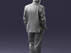 bald man in plaid jacket 0486 Modelo 3D