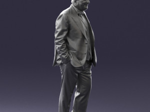 bald man in plaid jacket 0486 Modelo 3D