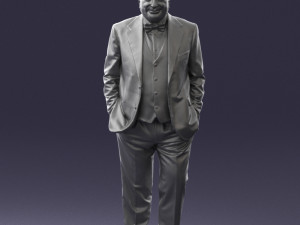 bald man in plaid jacket 0486 Modelo 3D