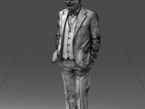 bald man in plaid jacket 0486 Modelo 3D