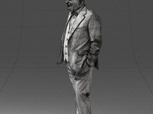 bald man in plaid jacket 0486 Modelo 3D