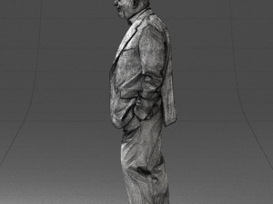 bald man in plaid jacket 0486 Modelo 3D
