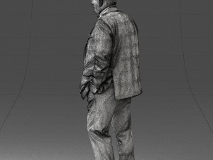 bald man in plaid jacket 0486 Modelo 3D