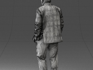 bald man in plaid jacket 0486 Modelo 3D