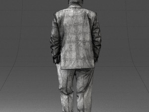 bald man in plaid jacket 0486 Modelo 3D