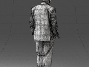 bald man in plaid jacket 0486 Modelo 3D