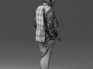 bald man in plaid jacket 0486 Modelo 3D