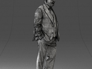 bald man in plaid jacket 0486 Modelo 3D