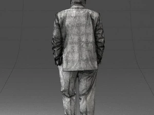 bald man in plaid jacket 0486 3d print ready 3D Print Model