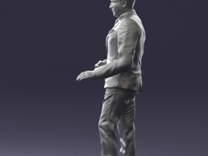 brunette in black suit 0479 3d print ready 3D 프린트 모델
