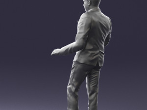 brunette in black suit 0479 3d print ready 3D 프린트 모델