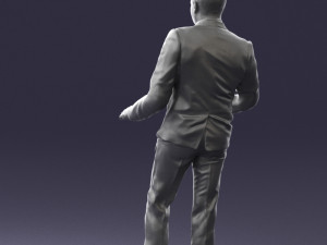 brunette in black suit 0479 3d print ready 3D 프린트 모델