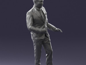 brunette in black suit 0479 3d print ready 3D 프린트 모델