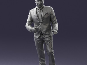 brunette in black suit 0479 3d print ready 3D 프린트 모델