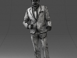 brunette in black suit 0479 3d print ready 3D 프린트 모델