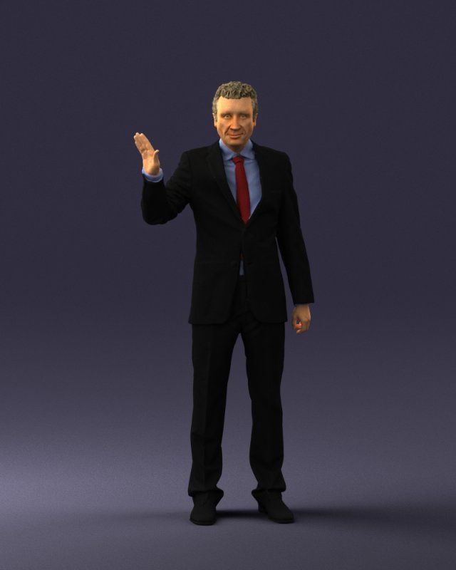 curly man in suit 0475 3D 모델 .c4d .max .obj .3ds .fbx .stl .blend 