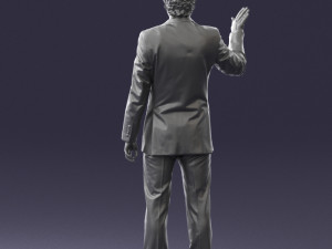 curly man in suit 0475 3D 모델