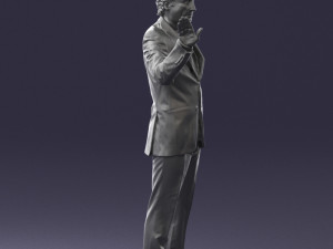 curly man in suit 0475 3D 모델