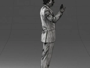 curly man in suit 0475 3d print ready 3D Print Model