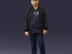 boy in jeans and sweater 0471 3D Model
