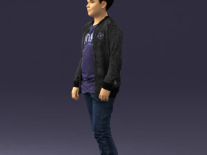boy in jeans and sweater 0471 3D Model