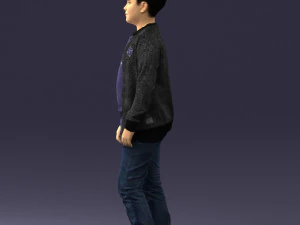boy in jeans and sweater 0471 3D Model