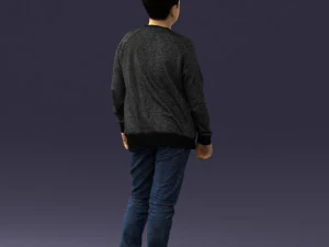 boy in jeans and sweater 0471 3D Model