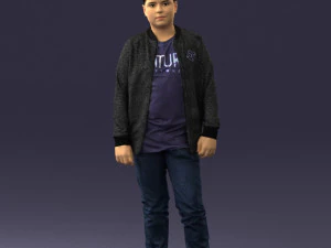 boy in jeans and sweater 0471 3D Model