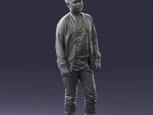 boy in jeans and sweater 0471 3D Model